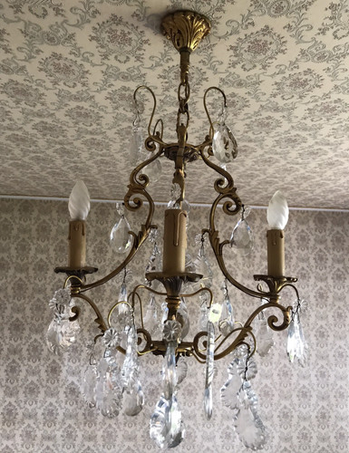 Vintage ancien lustre doré - ancien,