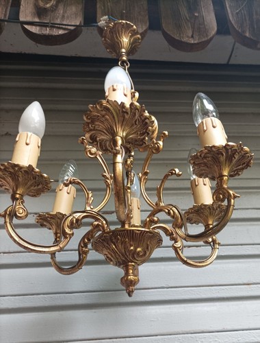 Lustre cage bronze feux - cage, en
