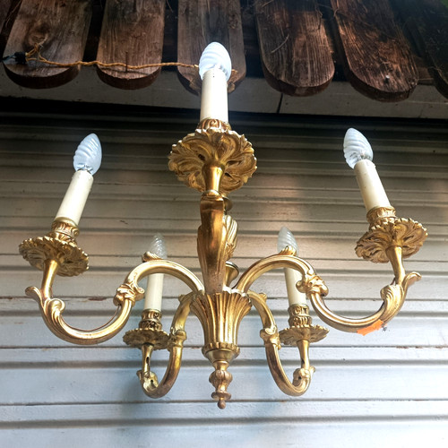 Ancien lustre bronze - , de